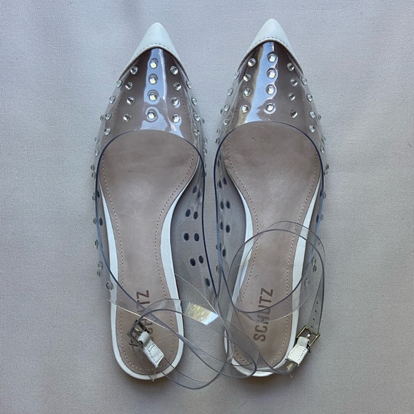Schutz Biina Studded Clear Sandal Size US 8 - Picture 6 of 7